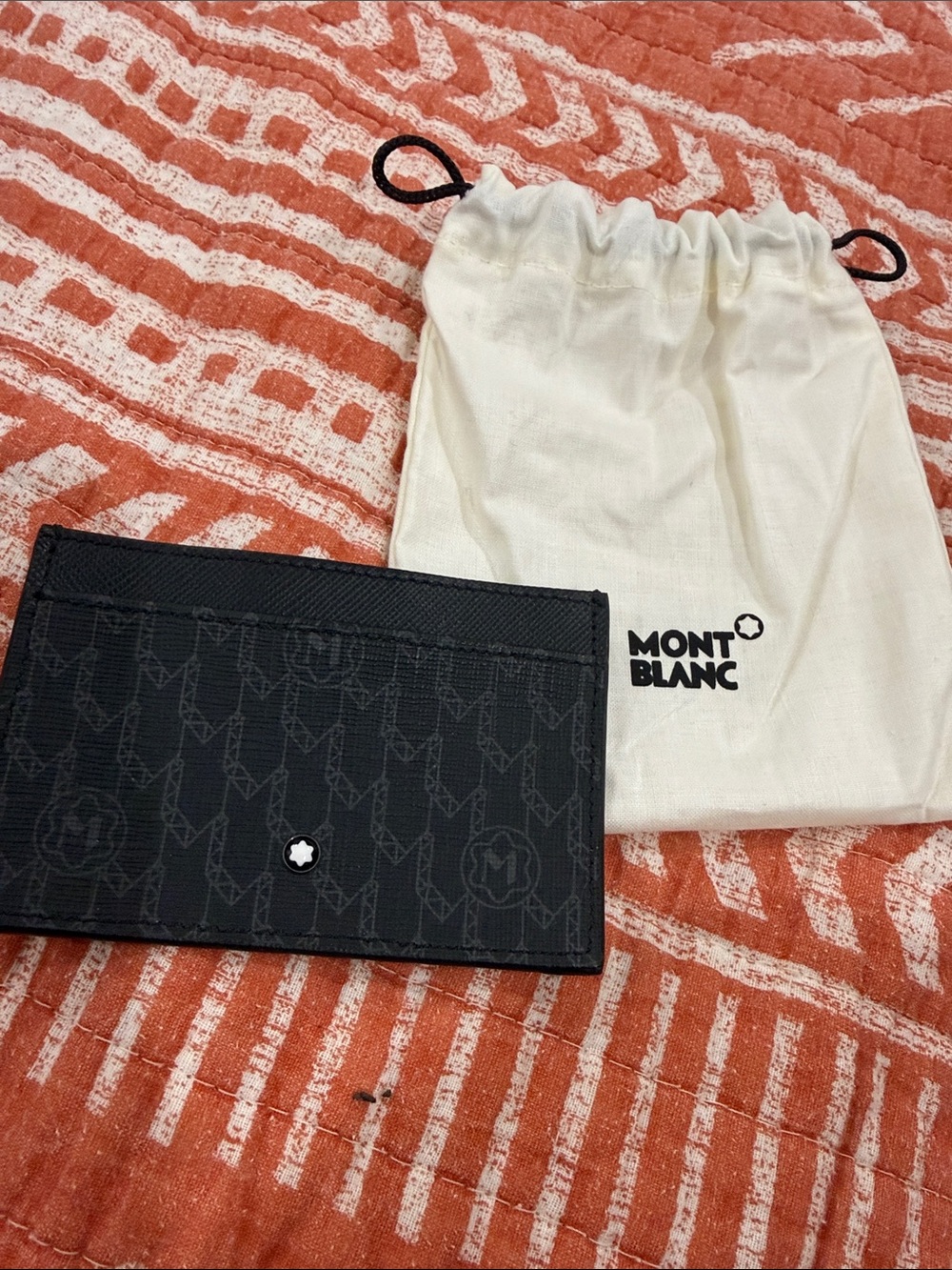 Montblanc Black Card Sleeve with Monogram Motif